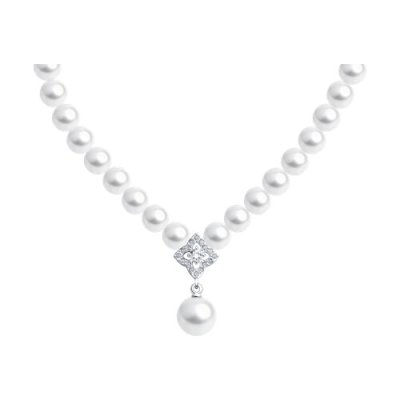 Колье золотое 585° с бриллиантами и жемчугом «Серенада Перламутра» Соколов (арт.79-70003-3)