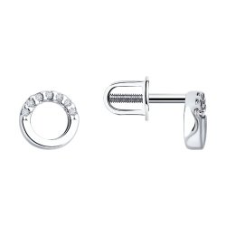 Серьги из серебра с бриллиантами (Арт.94-222-02695-1)