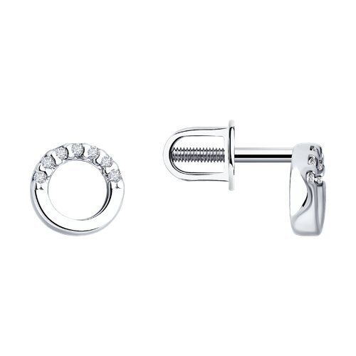 Серьги из серебра с бриллиантами (Арт.94-222-02695-1)