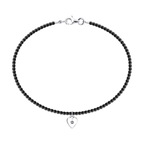 Браслет из серебра с шпинелью и фианитом (Арт.83050023)