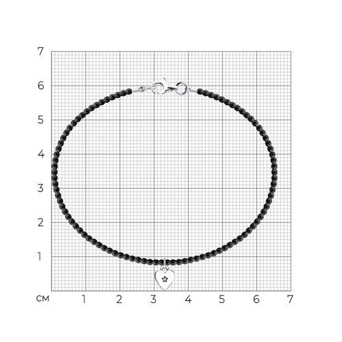 Браслет из серебра с шпинелью и фианитом (Арт.83050023)