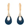 Серьги серебряные с керамикой и фианитами «Ceramic Elegance» Fresh Jewelry (арт.TM-E00970-Вl-G-X-X-W)