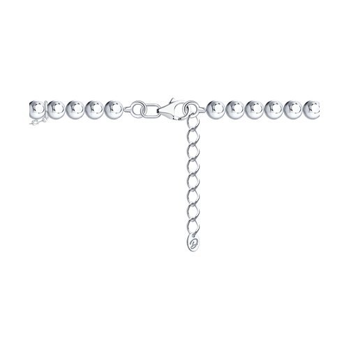 Браслет серебряный с гематитом «Чёрный Клевер» Соколов (арт.94-350-00078-1)