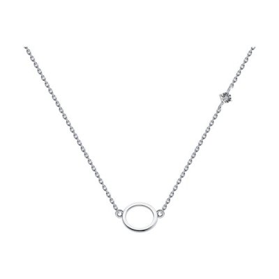 Колье из серебра с бриллиантом «Вечный круг» Соколов (арт.87070021)