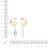 Серьги из золота с бриллиантом и топазом (Арт.mker0543_bt_pt_vr)