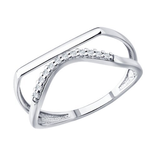 Кольцо из серебра с фианитами (Арт.94014842)