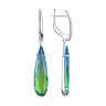 Серьги из серебра с ситалами синтетическими (Арт.92022246)