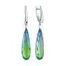 Серьги из серебра с ситалами синтетическими (Арт.92022246)