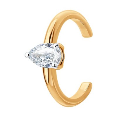 Серьга из золота с бриллиантом выращенным (Арт.1170034-5)