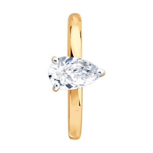 Серьга из золота с бриллиантом выращенным (Арт.1170034-5)