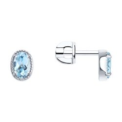 Серьги из серебра с топазами (Арт.92022543)
