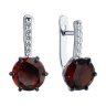 Серьги из серебра с ситаллами и фианитами (Арт.92022849)