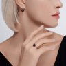 Серьги из серебра с ситаллами и фианитами (Арт.92022849)