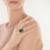 Кольцо с зеленым агатом и бриллиантами «Изумрудная Тайна» JVG (арт.R01500GX4YT_DB_ZAG_YG)