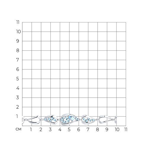 Браслет из серебра с топазами (Арт.92050135)