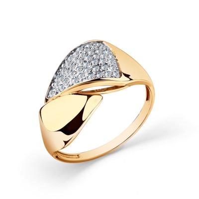 Кольцо золото с фианитами «Совершенство линий» Carlin (арт.001-0464-0001-011)