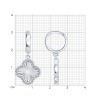 Серьги из серебра с фианитами «Сияющий клевер» Соколов (арт.94027287)