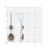 Серьги из серебра с раухтопазами и фианитами (Арт.94-321-02047-2)