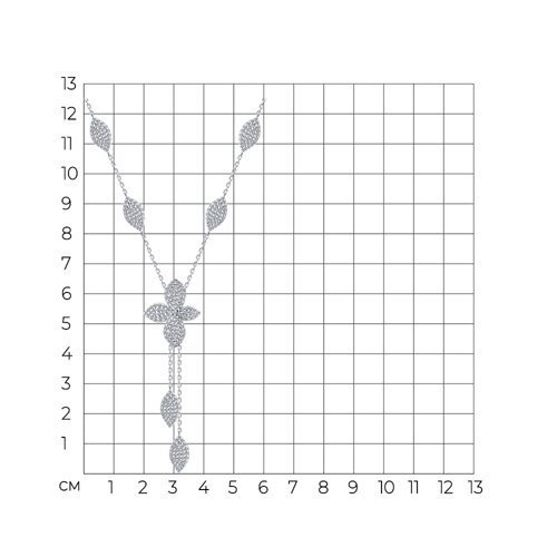 Колье из серебра с фианитами (Арт.94071367)