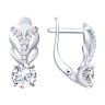 Серьги из серебра с фианитами (Арт.94-120-01220-1)