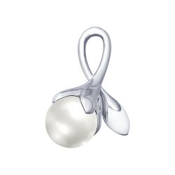 Подвеска из серебра с эмалью с жемчугом (Арт.94031970)