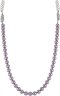 Ожерелье из серебра с жемчугом и кристаллом swarovski (Арт.26l-p36-s-1-16)