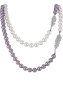 Ожерелье из серебра с жемчугом и кристаллом swarovski (Арт.26l-p36-s-1-16)