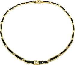 Ожерелье из золота с бриллиантом и эмалью Русские Самоцветы (Арт.65123tkln)