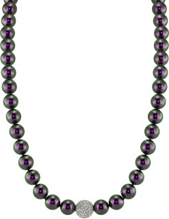Ожерелье серебряное с жемчугом и куб. цирконием «Pearl Kiss» Rivoli (арт.91L-SK-19)