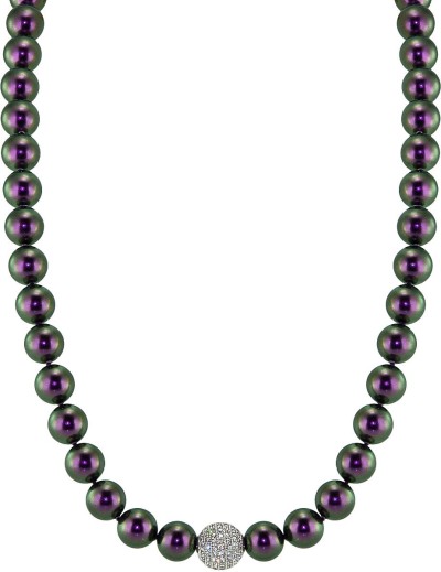 Ожерелье серебряное с жемчугом и куб. цирконием «Pearl Kiss» Rivoli (арт.91L-SK-19)