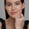 Кольцо из белого золота с бриллиантами и керамикой «Черный Город» SOKOLOV (арт.6015125-3)