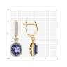 Серьги из золота с бриллиантами и танзанитами (Арт.6024484)