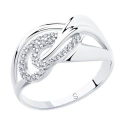 Кольцо из серебра с фианитами (Арт.94012922)