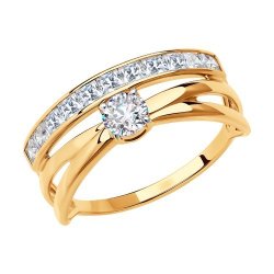 Кольцо из золота с фианитами (Арт.018558)