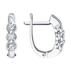 Серьги из белого золота с бриллиантами (Арт.52-220-01908-1)