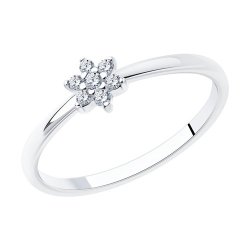 Кольцо из серебра с фианитами (Арт.94013297)
