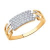 Кольцо из золота с фианитами «Сияние Граций» Соколов (арт.018844)