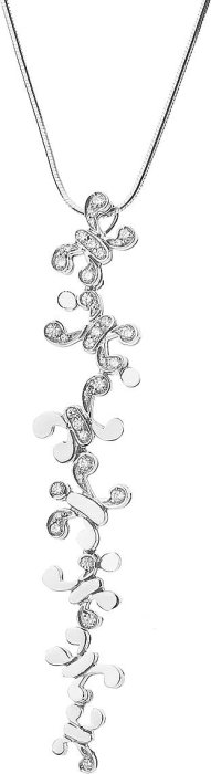 Ожерелье из белого золота с бриллиантом (Арт.dkcl11wg)