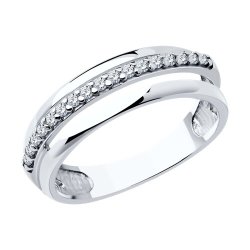 Кольцо из серебра с фианитами (Арт.94013769)