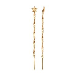 Серьги-подвески из золота со звёздами (Арт.020600)