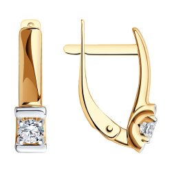 Серьги из золота с фианитами (Арт.027518)