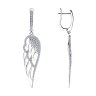 Серьги из серебра с фианитами (Арт.94023493)