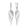 Серьги из серебра с фианитами (Арт.94023493)