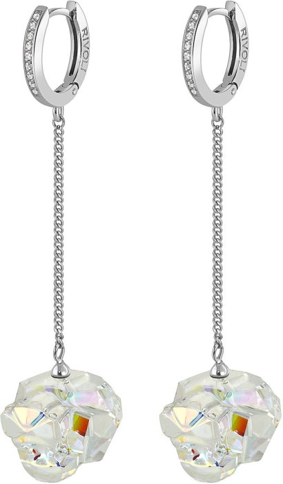 Серьги из серебра с куб. цирконием (Арт.swks-b-7-14-1ab-s)