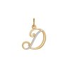 Золотой кулон с фианитами «Буква Д» (арт. 034529)