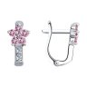 Серьги из серебра с фианитами (Арт.94026034)