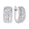 Серьги серебряные с фианитами «Lace» Fresh Jewelry (арт.CZ-E02932-X-W-X-X-W)