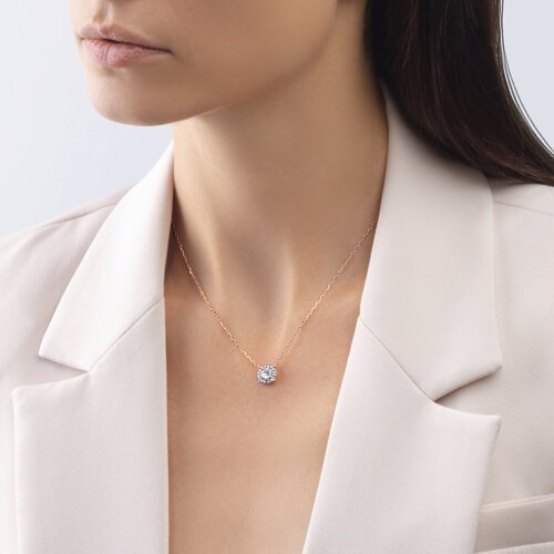 Колье из золота с фианитом «Сияние небес» Соколов (арт.070540)