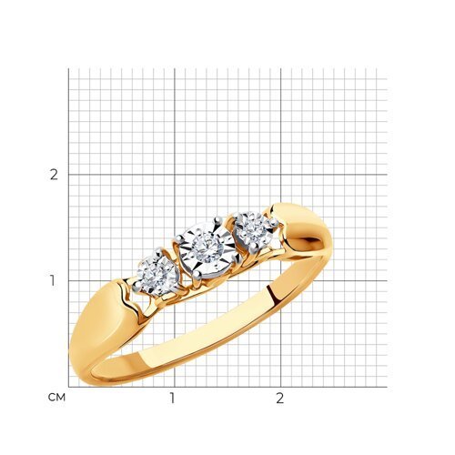 Кольцо из золота с бриллиантами (Арт.1011341)