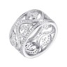 Кольцо серебряное с фианитами «Lace Charm» Fresh Jewelry (арт.CZ-R02933-X-W-X-X-W)